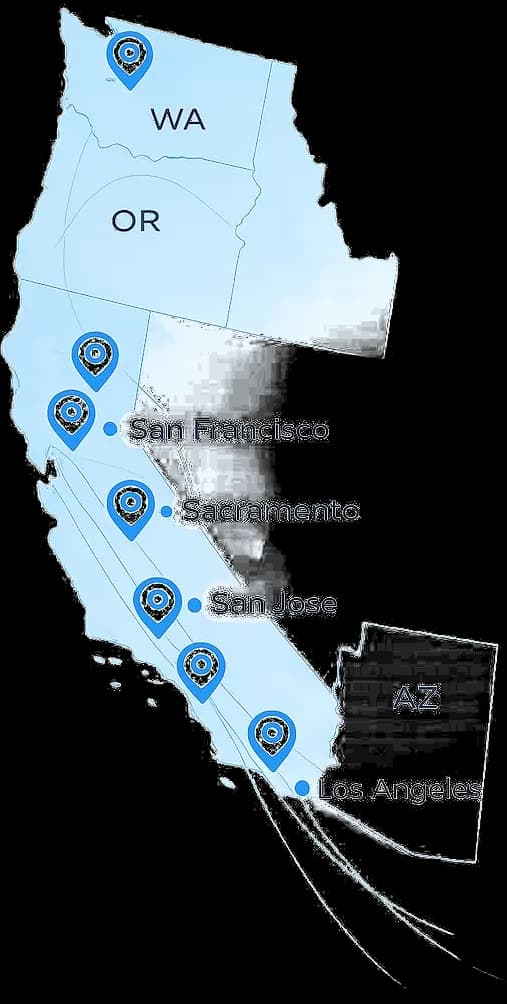 WiLine Cloud Zones on the US West Coast